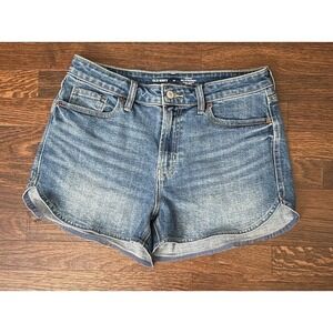 Old Navy Womens OG Straight High Rise Denim Shorts Medium Wash Blue Size 10